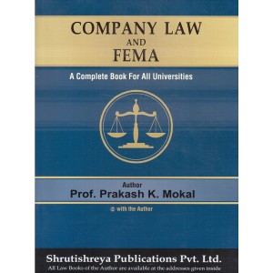 Shrutishreya Publication's Company Law and FEMA for BA LL.B & LL.B By Prof. Prakash K. Mokal